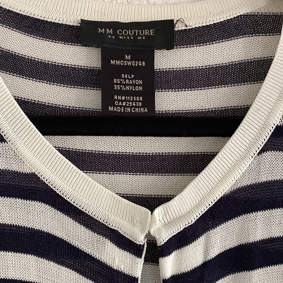 MM COUTURE by Miss Me Stripe Cardigan-Medium - Picture 3 of 6